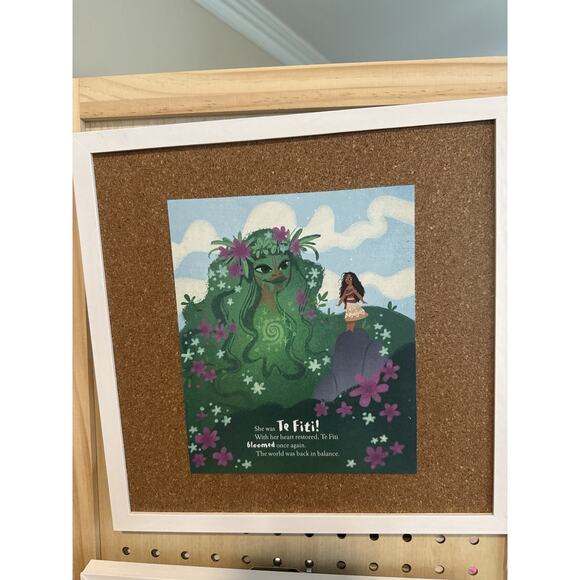 Disney Handmade Custom Pin Board Moana And Te Fiti From Little Golden Books - Picture 1 of 5